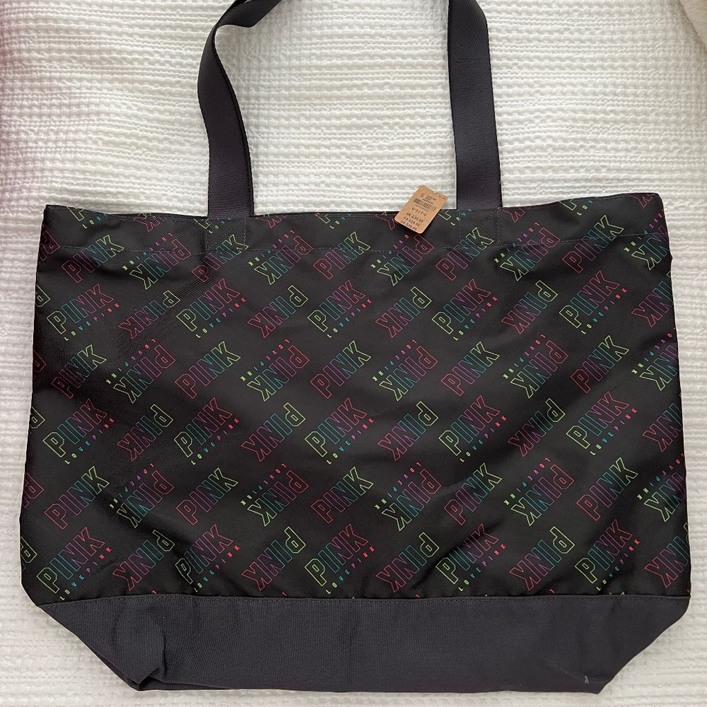 NEW PINK Victorias Secret Large Tote Bag